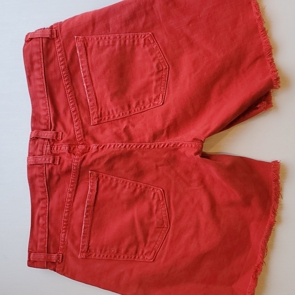 Current/Elliott Red Denim Boyfriend Jean Shorts 27 NWOT - Picture 5 of 6